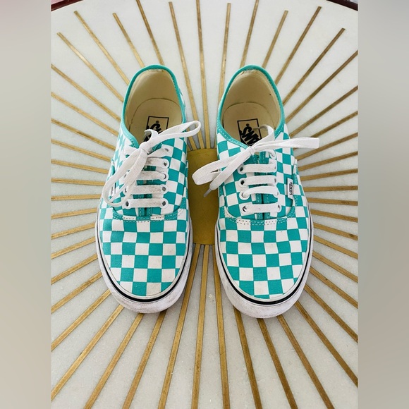 Vans Authentic Checkerboard in Waterfall and White Check - Picture 10 of 10